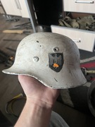 Hełm niemiecki m40 wh camo zimowe piękny