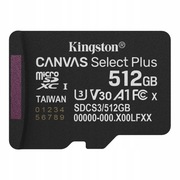 Karta pamięci Kingston Canvas Select Plus 512GB micro SD 150MB/s