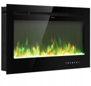 Kominek elektryczny LED z funkcją grzewczą pilota