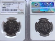 100 ZŁ Próba NIKIEL WINCENTY WITOS 1984 NGC PF68 (3 szt.) PIĘKNA