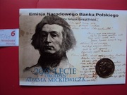 Moneta 2zł Adam Mickiewicz w blistrze jak na foto