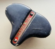 Siodełko Skórzane holenderski LEPPER HYGIA NO1 Na sprężynach zabytek Unikat