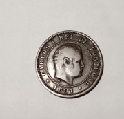 10 Realów 1891 Portugalia,Karol I, śr. 25,3mm, odwr.180 st.brąz