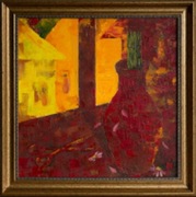 obraz olejny "Żółte miasto"