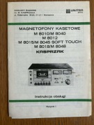 Instrukcja magnetofon Kasprzak M8010 M8040 M8012 PRL Unitra oryginał