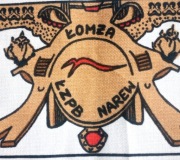 Kalendarz,makatka Zakłady Przemysłu Bawełnianego NAREW Łomża+tarcza szkolna