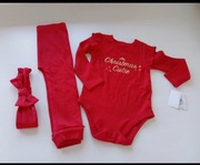 Ubranko świąteczne dla dziewczynki 92 czerwone 