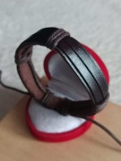 Brązowa męska bransoletka z eko skóry regulacja regulowana bransoletka