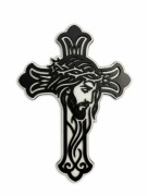 Krzyż 20cm Drewniany Czarny Dekoracyjny Ścienny
