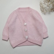 Sweterek/kardigan robiony ręcznie na drutach 