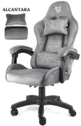 Fotel obrotowy gamingowy ENZO XL GREY ALCANTARA