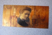 Banknoty pozłacane - Maria Curie Skłodowska.