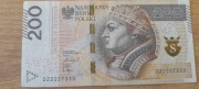 Banknot 200 zł seria DZ 2227333 rok 2021