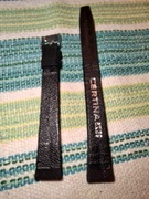 Pasek do zegarka 12mm CERTINA Swiss Made – skórzany czarny, plusz