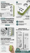 Innowacyjna Listwa Zasilająca 2w1 – 2 Gniazda + 4 Porty USB 