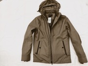Kurtka wodoodporna unisex S – oliwkowa, chowany kaptur, C&A Premium nowa
