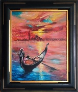 WENECKI REJS - OBRAZ OLEJNY RĘCZNIE MALOWANY