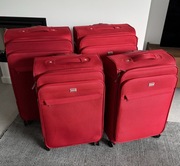 Wittchen walizka zestaw walizek czerwona średnia miękka duża