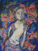 Obraz "Chinese Princess" akryl na płótnie 60x80 by Joanna Wesolow (ska)