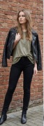 Bluzka Khaki z Ćwiekami – Styl Militarny/Rockowy Pazur Reserved xl
