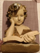 Rzeźba „Dziewczyna czytająca książkę” bardzo stara kopia gipsowa  Warszawa