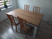 Stół rozkaladny z 4 krzesłami 210x90