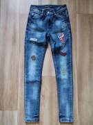 Miss Bon XS 34 jeansy dżinsy rurki skiny nowe 