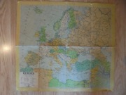 EUROPA. Mapa polityczna - mapa fizyczna. 1971