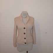 ALPACA SOCIETY sweter/kardigan doskonały ciepły 100%alpaca baby dla M