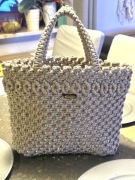 Torebka wykonana metodą makramy 