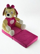 Fotelik pluszowy leżanka różowyPiesek Skye krzesełko materac prezent święta