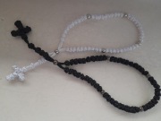 Różaniec z nici sznurka satynowego 2x