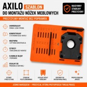 Szablon do nóżek meblowych AXILO Hafele uniwersalny P/L