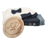 Zestaw komplet elegancki bluzka baggy mucha guziki