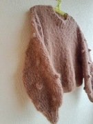 Puszysty sweter z Alpaki i Merino .Handmade. 