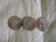 komplet trzech  monet 1 zł 2024 r z woreczka menniczego 