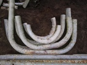 Kolano Rura stalowa fi 76mm 7,6cm kolanko rury element U gięty