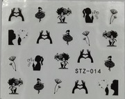 Naklejki wodne na paznokcie kobieta STZ014