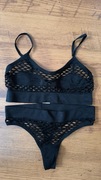 Komplet atrakcyjnej bielizny damskiej r. M czarna