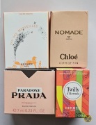 4 miniatury perfum nowe