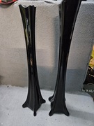 Stare wazony z czarnego szkła PRL Vintage 