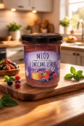 Miód kremowany z owocami leśnymi 