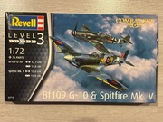 COMBAT SET Messerschmitt BF109 G-10 + Spitfire Mk.V - Revell nr 03710 ideał