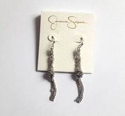 Jessica Simpson kolczyki posrebrzane łańcuszki