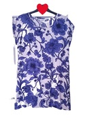 Masai – tunika / sukienka we wzory M 38 kwiaty granat biały