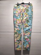 Spodnie New Yorker kwiaty kolorowe 36 Amisu S