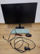 Monitor 27 cali z klawiaturą bezp. I myszą gamingową.