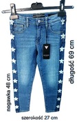 GUESS Spodnie jeansowe gwiazdki rozmiar 116 cm