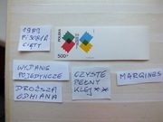 znaczki Fi 3081 margines długi Polska 1989r. WYSTAWA WASZYNGTON czyste **