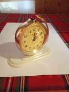 Budzik Slava globus z mosiężną rakietą